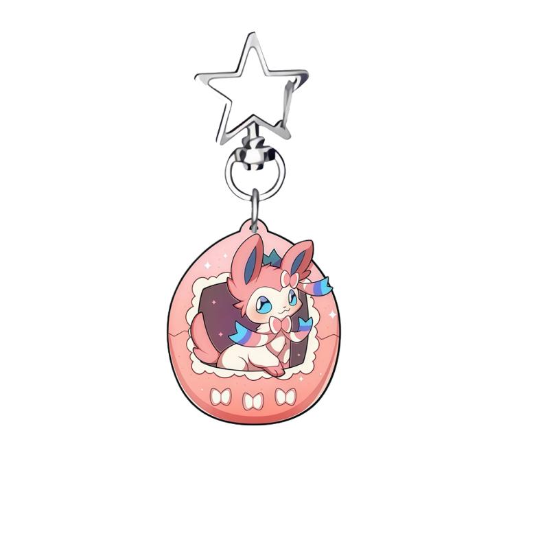 Аниме Мультфильмы Акриловый Брелок для Mew Glaceon Sylveon Togepi Брелок Самодельная Акриловая Пряжка для Ключей Подвеска для Рюкзака Студента