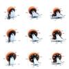 3" / 4" /5'' Wheel Swivel Casters PVC dual-axis Furniture Castor Blackheart Orange Face No Noise Replacement Castors Industrial