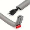 1Pc 1/3Meter Cord Management Channel,Invisible Decorative Wire Cover, Anti-Step Protector, Adhesive Soft Cable Raceway with Cap