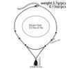 Ingemark Elegant Trendy Black Red Water Drop Pendant Chokers Necklace for Women Exquisite Metal Thin Chain New Year Jewelry Gift