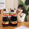 Soft Cat Stuffed Animal Pillow 23cm Kitty Plush Doll Kawaii Hamburger Cat Plush Toy  Birthday Gift