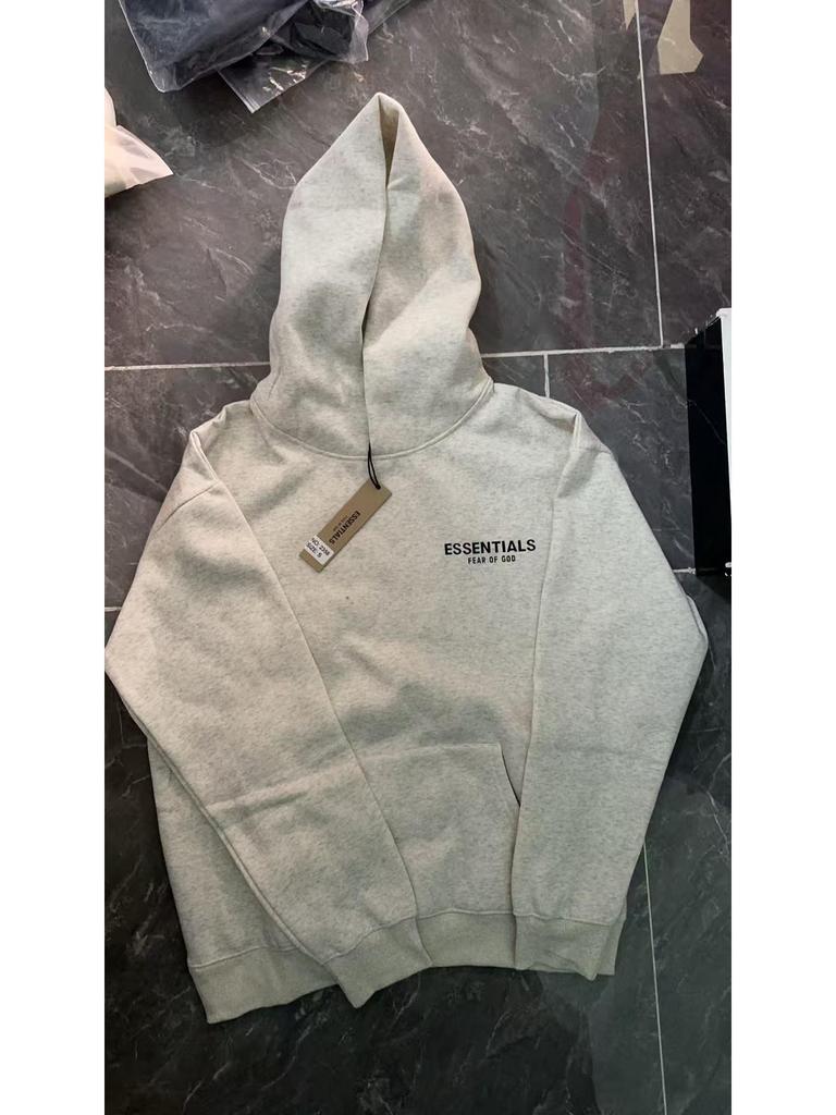 Худи Fog Essentials с flocked-буквами - Унисекс, свободный крой, с подкладкой из плюша