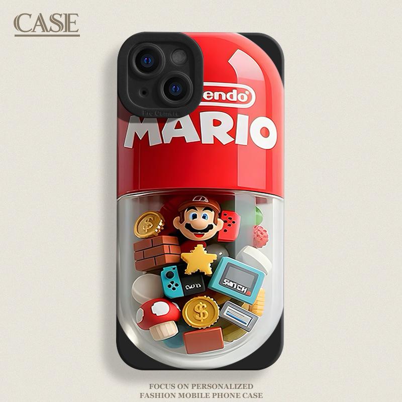 Чехол Mario подходит для чехла мобильного телефона Apple 16, новый iPhone16promax силиконовый 15pro мультяшный 14.
