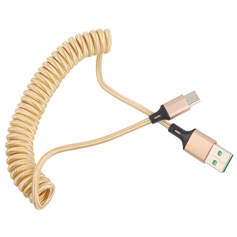 Кабель USB C 5A, пружинные кабели для быстрой зарядки для iPhone, кабель Lightning Type C, микрошнур для передачи данных для Huawei Xiaomi, 1,5 м