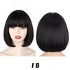 MISSQUEEN Синтетический короткий прямой парик с челкой, натуральный вид для элегантных женщин, парик боб