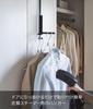Yamazaki Jitsugyo Clothes Steamer Door Hanger Black That Can Be Folded When Not In Use Approximately W2 X D21 X Using the Bottom Tower Ironing Slim