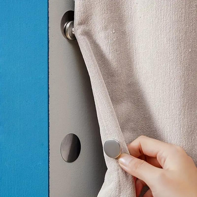 2 шт. фиксаторов зазоров для штор, магнитные пряжки-застежки на обоих концах края занавески для душа, настенные крючки-зажимы по бокам для предотвращения утечки света