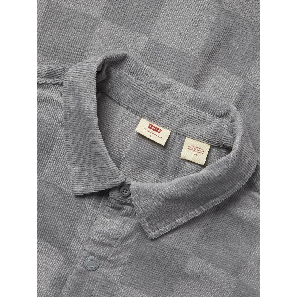Levis Denim Wanderer Series FW24 Клетчатая рубашка с длинным рукавом в стиле колор-блок, на фланелевой подкладке, мужская, светло-серая 0029Z-0002