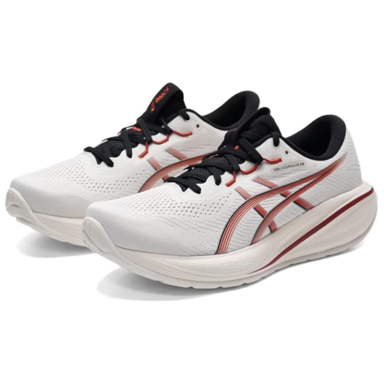 Asics GEL CUMULUS 28 Амортизирующие износостойкие дышащие легкие беговые кроссовки мужские белые 1011C269-200