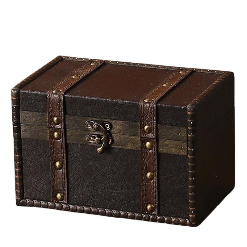 Practical Old Fashioned European Styles Sturdy Wood Trunk Stylish Storage Solution for Traveler and Fashion Lovers