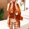 Golden Monkey Doll Plush Toy Long Arm Monkey Orangutan Doll Curtain Buckle Children's Soothing Doll