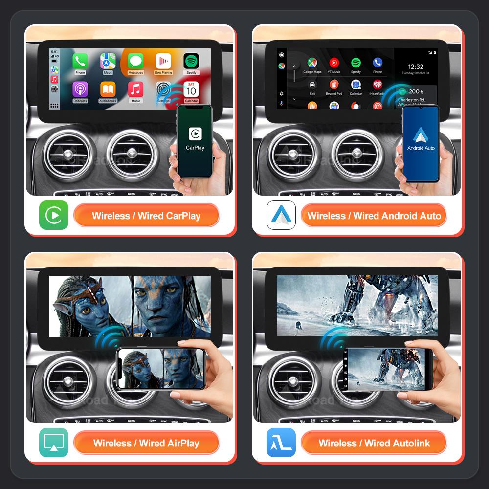 Linux мультимедийный экран беспроводной CarPlay Android Auto для Mercedes-Benz W205 W176 GLC ACV Class W447 CLA GLA 2015-2018 NTG5.0