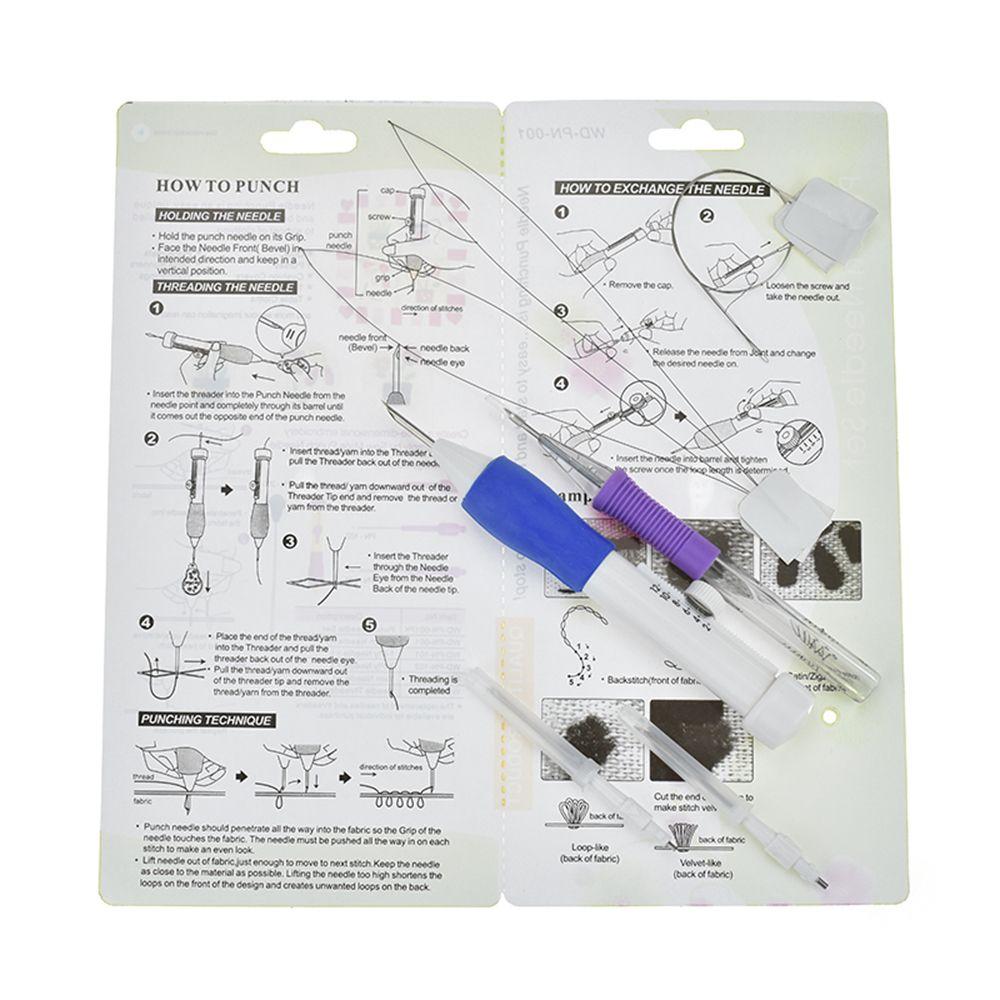 9Pcs/Box Magic ABS Plastic Stitching Embroidery Pen Set Sewing Knitting Punch Needle