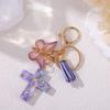 Tassel Butterfly Keychain Resin Bag Hanging Funny Cross Pendant Keychain  Key Decor