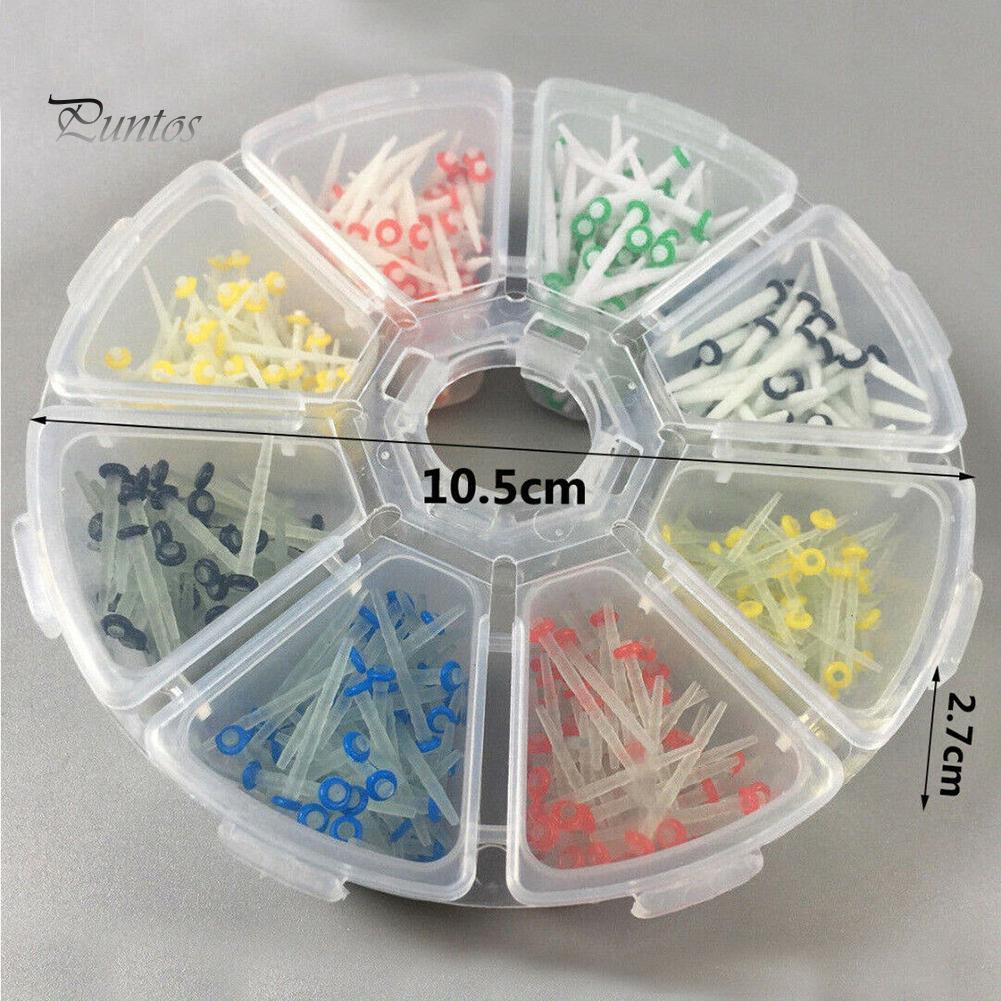 Puntos 200Pcs 1.2/1.4/1.6/1.8mm Glass Quartz Teeth Restorative Dental Fiber Post Kit
