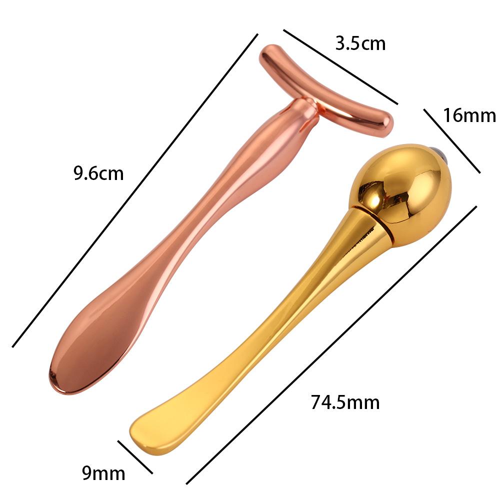 T-shape Facials Massage Stick Eye Cream Spoon Face Lifting Eye Massage Roller Face Cream Applicator