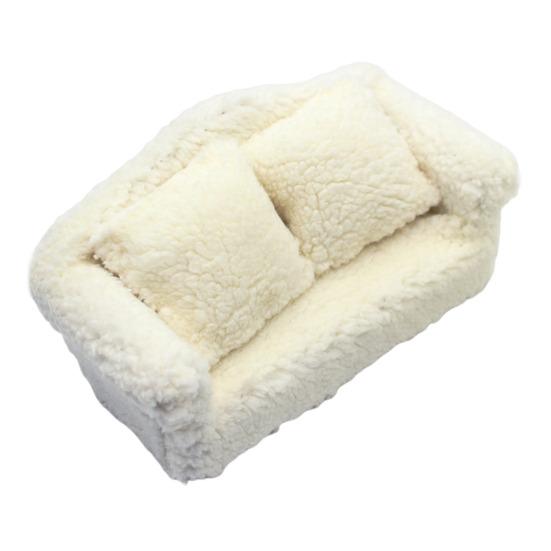 Миниатюрный диван 0.05 масштаб Мини-дом Диван Плюшевая Миниатюрная Мебель Куклы Аксессуары Для Дома