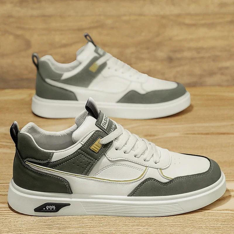 Новая мужская обувь, повседневные модные мужские кроссовки, кожаные уличные нескользящие дизайнерские кроссовки для бега, роскошные студенческие теннисные лоферы