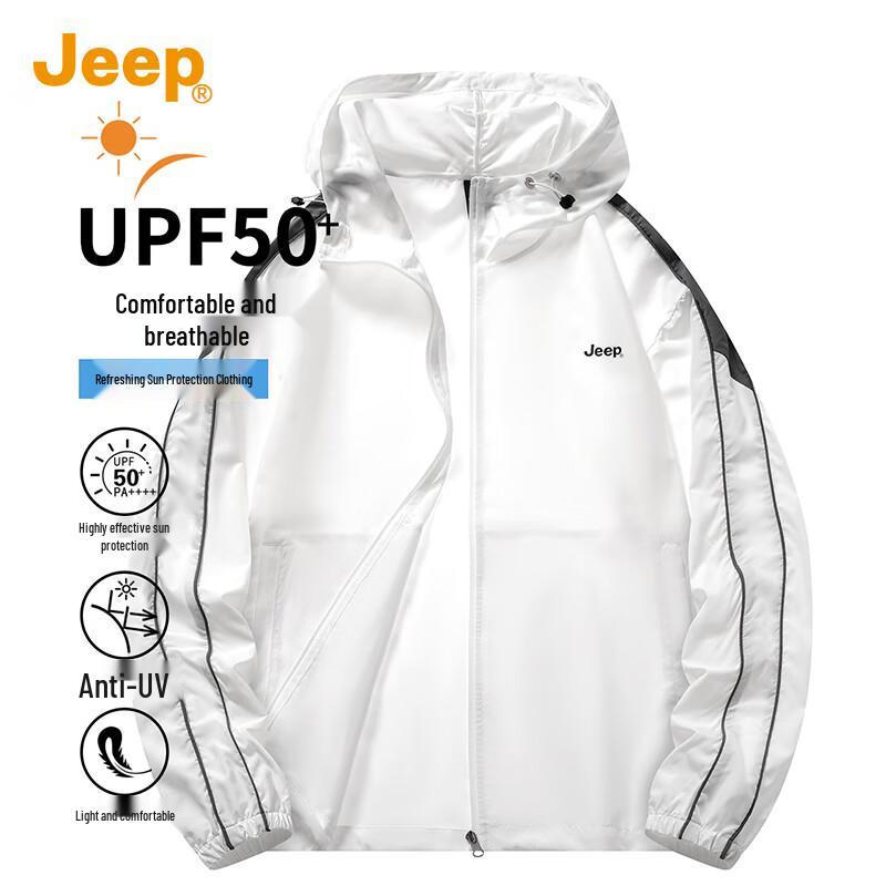 Jeep Мужская куртка с капюшоном UPF50+ для защиты от солнца