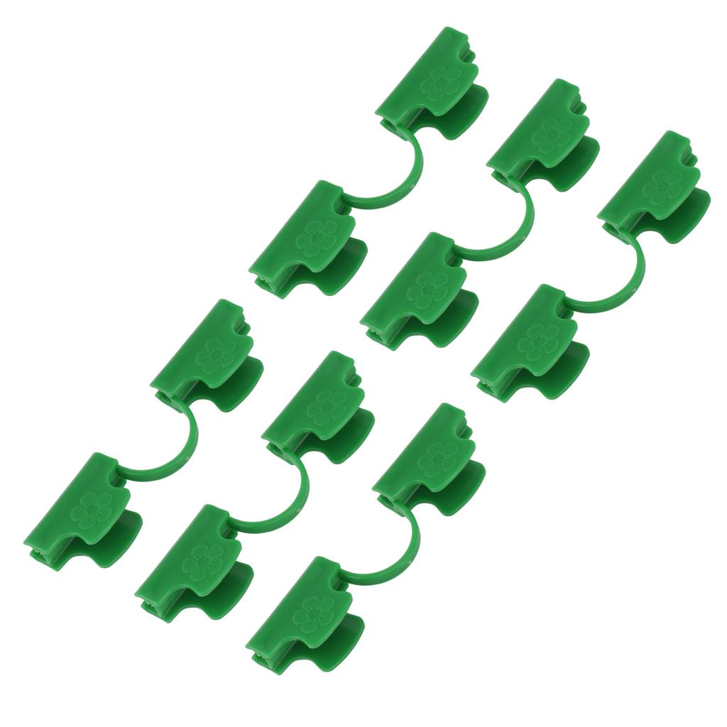 50Pcs Greenhouse Clamp PE Plastic 2 Head Plant Film Clamp Soil Sheet Clip for Horticulture 16mm /
