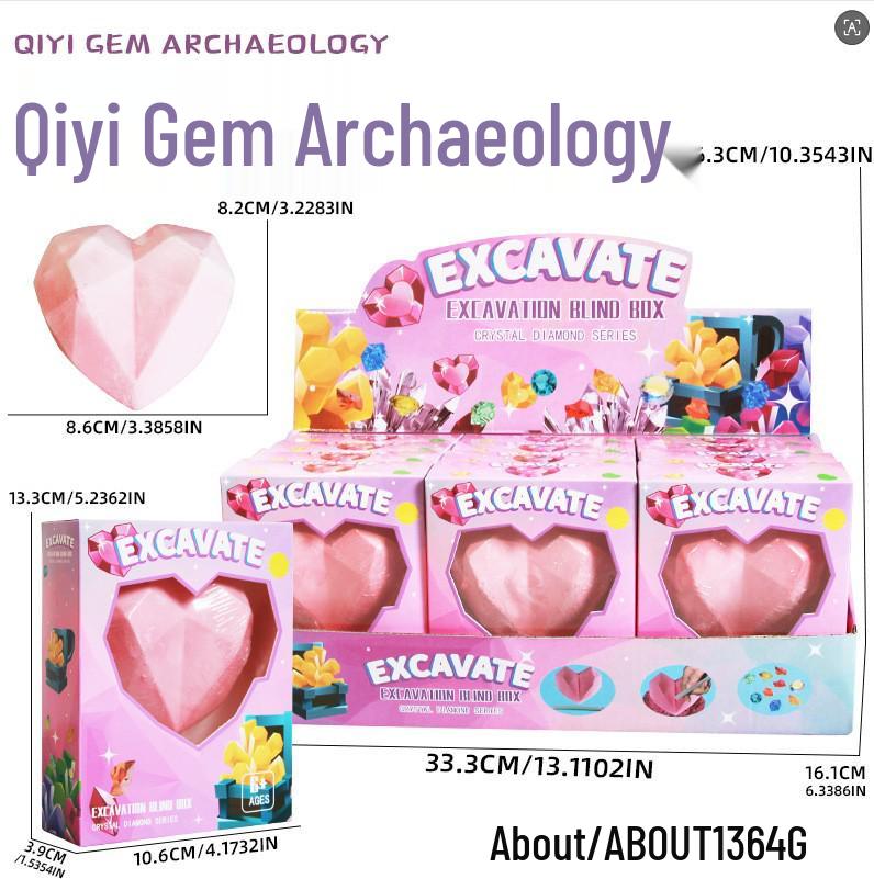 Красочные игрушки для раскопок драгоценных камней: Образовательные слепые коробки для детей