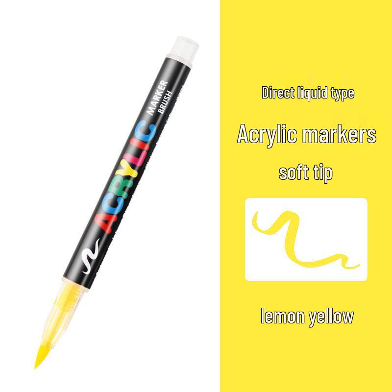 8101 Акриловые маркеры с мягким наконечником - 12/24 цвета для студенческого творчества, DIY и граффити
