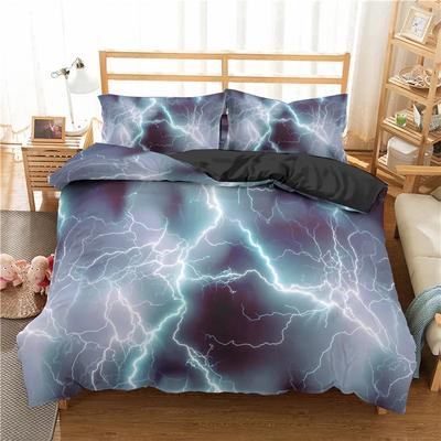 Комплект постельного белья Lightning Natural Phenomenon, комплект постельного белья из 3 предметов для детей и мальчиков, мягкий полиэстеровый пододеяльник