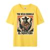 Funny Mexican Bigfoot El Squatcho The Wild Chancla Men's T-Shirts High Quality Vintage