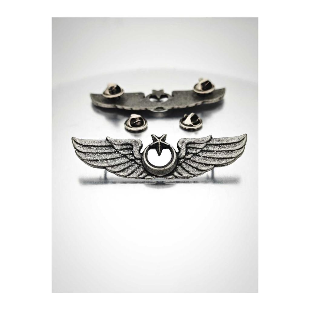 Air Force Pilot Badge Badge Silver Oxide 7.5cm