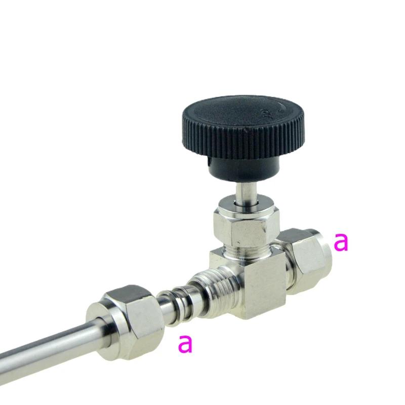 SUS 304 Ball Valve Adjustable Needle Valve 3,6,8,10,12mm1/8,1/4,3/8,1/2NPT Compression Ferrule Fitting Quick Joint Female Thread