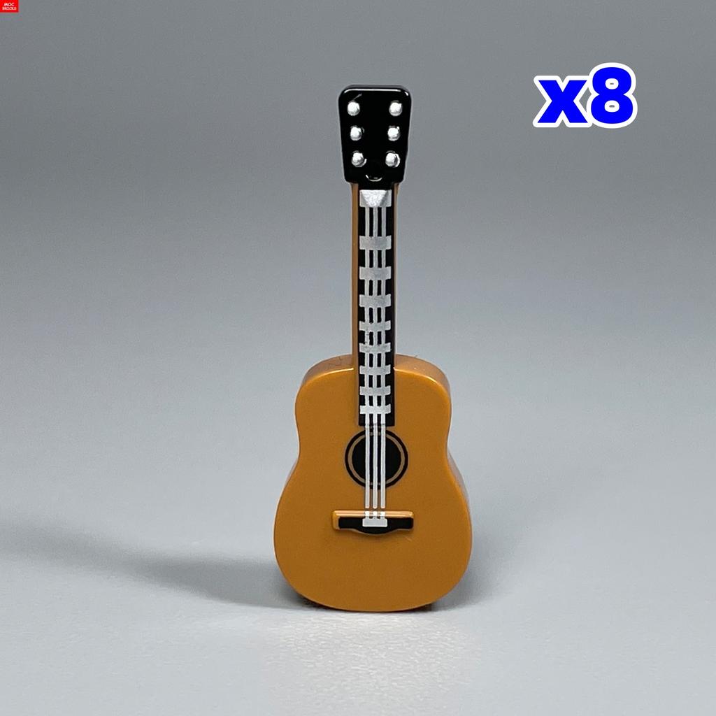 MOC Bricks Suona Horn Music Score Singer Saxophone Bass Figure Musical Instruments Educatinal Building Blocks Kids Girls Toys