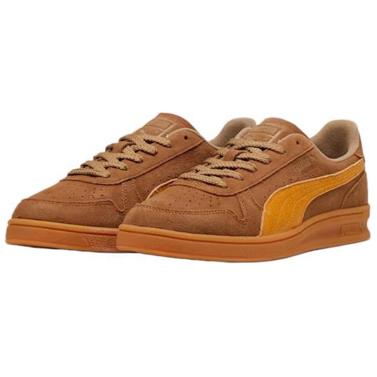 Puma Кроссовки Indoor R Suede Chocolate Chip Sport Yellow Unisex коричневые 398531-02