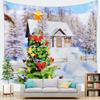 Рождественская елка гобелен Рождественский фон украшение гобелен настенный