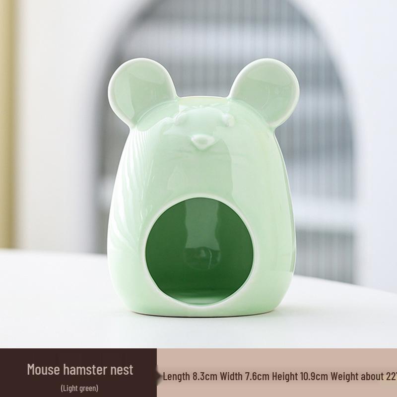 Охлаждающее керамическое убежище для хомяков: Летний приют и игровой домик