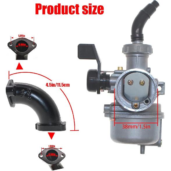 PZ22 Carburetor 22Mm Carb For SSR 125Cc 110Cc CRF50Cc TaoTao Coolster Apollo 125Cc 110Cc 70Cc 50Cc Tao DB14 DB24 ATV Pit Dirt Bike Go Karts Assembly