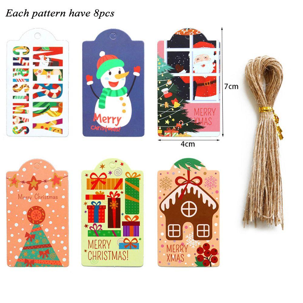 Упаковочные материалы Санта-Клаус Крафт-бумага Подарочная упаковка Рождественские бирки Рождественские этикетки Бирки