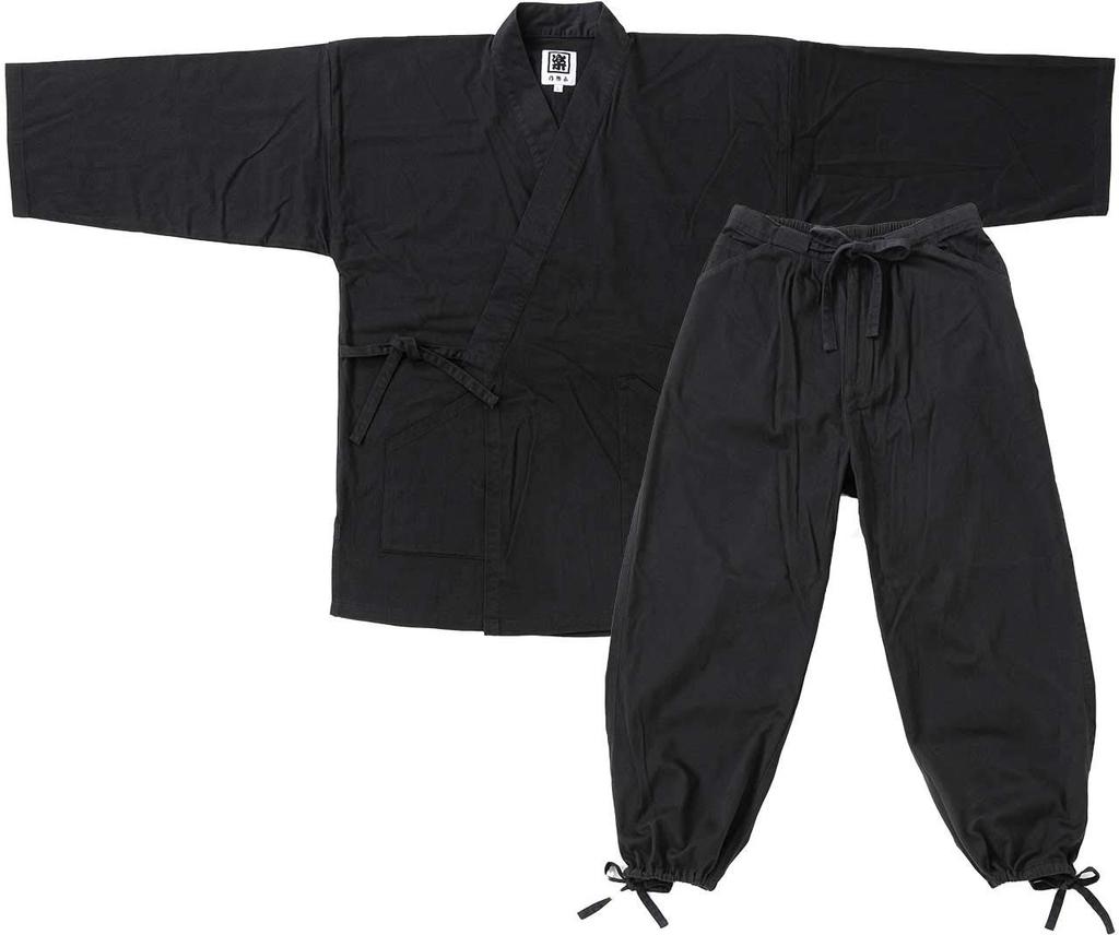 Colored Samue Cotton Stretch Top and Bottom Suitable for All Year 3 Colors [Soft Cloth] [comfortable] Material, Set, Round, (M, Black)