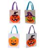 Tote Bag Linen Cute Vivid Storage Sack for Halloween Decoration Party Show Dress Up