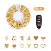 3D Metallic Metal Rivet Heart Moon Star Nail Tips Decorations Manicure Tools