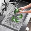 2 шт., 30x40 см, коврик для кухонной раковины, ПВХ, полый ромб, прямоугольник, противоскользящий, режущий, керамический, защита для раковины из нержавеющей стали, дренажная подушка