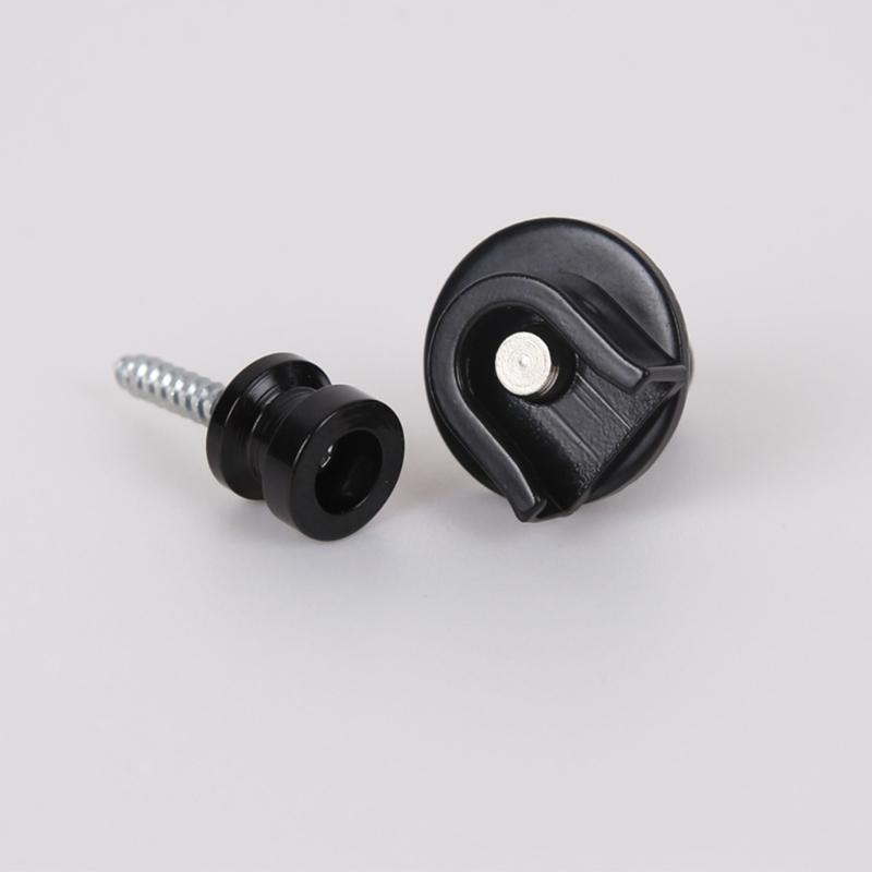 Metal Button Security Straplock Quick Release Strap Retainer System For Electric Acoustic Guitar, Bass, Ukulele
