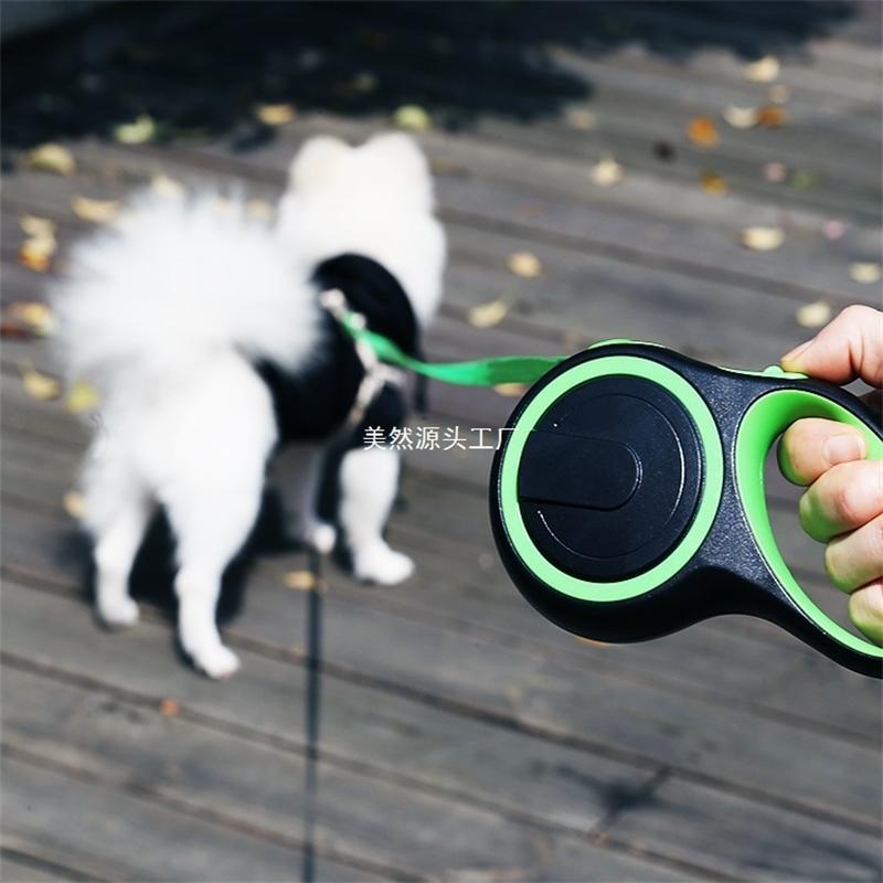 Retractable Dog Leash Nylon Automatic Pet Walking Lead With Brake Button For Small Medium Dogs Outdoor Use Durable Control