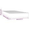 VidaXL Matelas de lit à ressorts ensachés 80x210 cm epaisseur 20 cm velours,matelas,matelas de lit,matelas à sommier tapissier