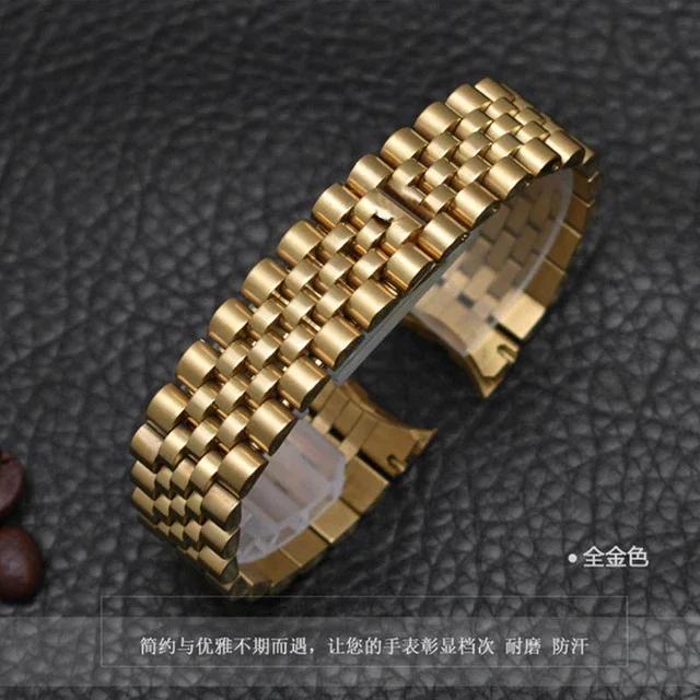 Двухцветный серебристо-золотой браслет из нержавеющей стали для Rolex Datejust, Day-Date и Oyster Perpetual