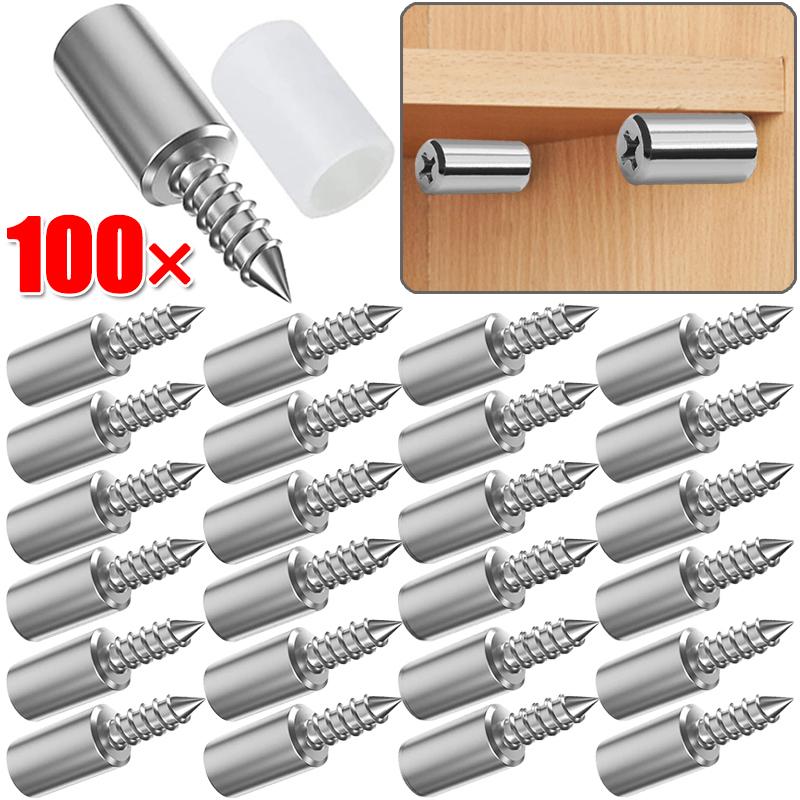 Саморезы Интегрированные винты Держатель пластины для слоев Винты для полок Штифты с нескользящим покрытием Опора для полок шкафа Фиксированные штифты кронштейна