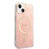 Guess GUBPP14MH4EACSP Case+ Charger Set iPhone 14 Plus / 15 Plus 6.7" pink/pink hard case 4G Print MagSafe