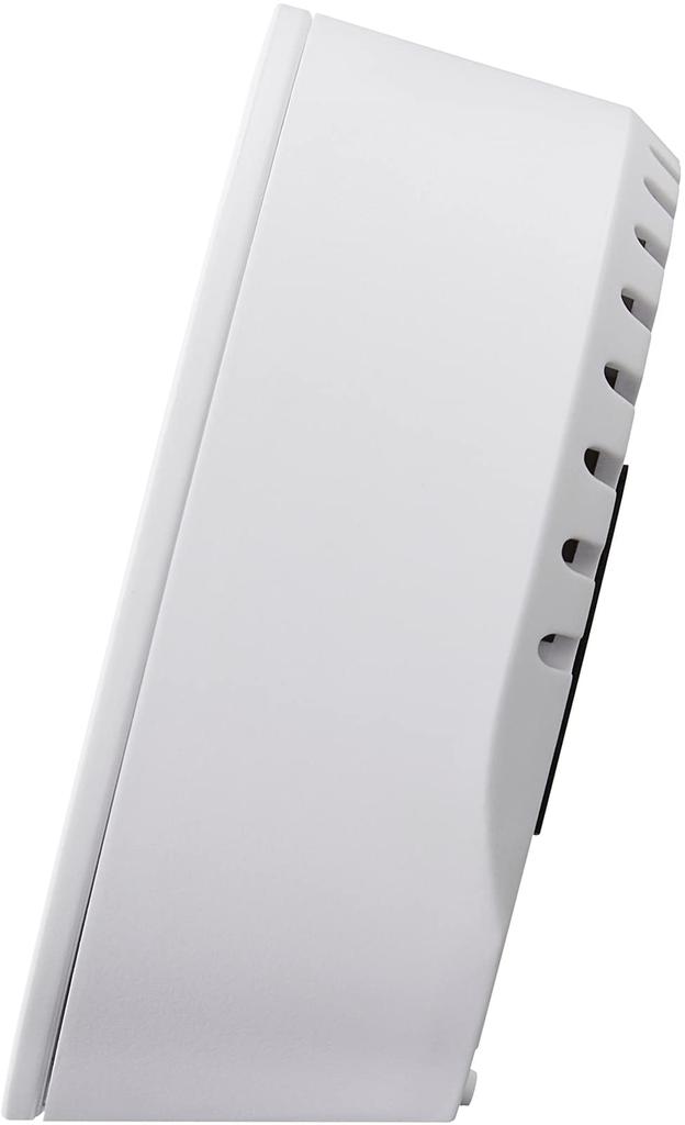 Tanita Temperature and WH Thermo-Hygrometer, Clock, Humidity, Digital, Desktop, Magnetic, White, TT-585