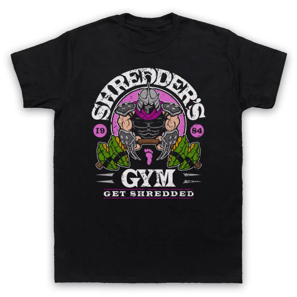 Teenage Ninja Turtles SHREDDER'S GYM Anime Print Graphic T-shirt Men's and Women Short Sleeve Tshirt Summer Clothing Streetwear
