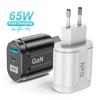 65W GaN USB C Charger Quick Charge KR AU EU US UK Plug PD USB-C Type C Fast Charger For iPhone 15 Xiaomi SamsungS22 Macbook