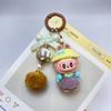 Flocking Pastoral Keychain Pendant Cute Doll DIY Accessories Mobile Phone Jewelry Pendant